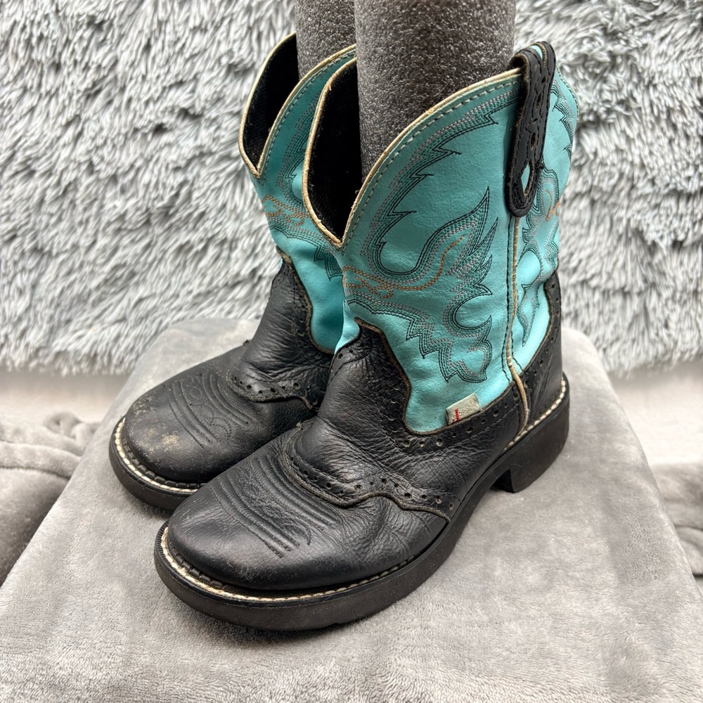 Justin Boots Womens 7 Gemma L9905 Gypsy Round Toe Cowboy Short Western Pull On
